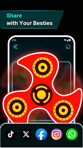 Spinner de dedo: Arte glow screenshot