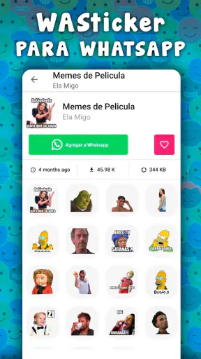 Stickers graciosos para WhatsA screenshot