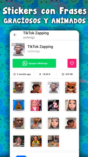 Stickers graciosos para WhatsA screenshot
