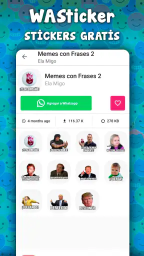 Stickers graciosos para WhatsA screenshot