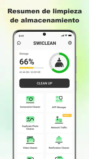 SwiClean — Basura y caché screenshot