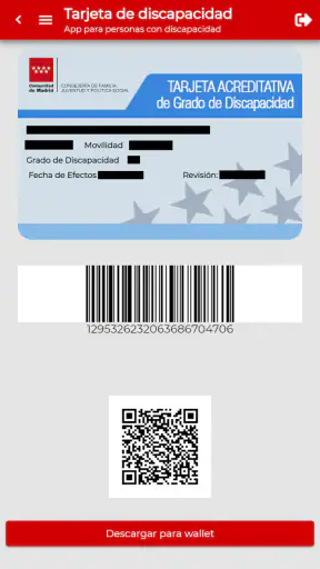 Tarjeta de discapacidad screenshot