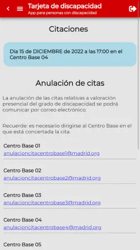 Tarjeta de discapacidad screenshot
