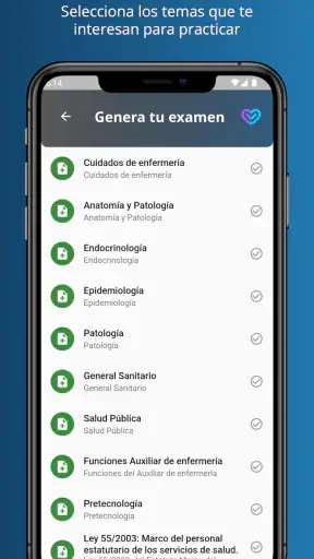 Test auxiliar enfermería -TCAE screenshot