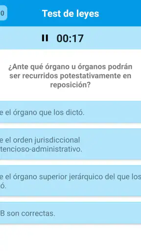 Test de Leyes para oposiciones screenshot