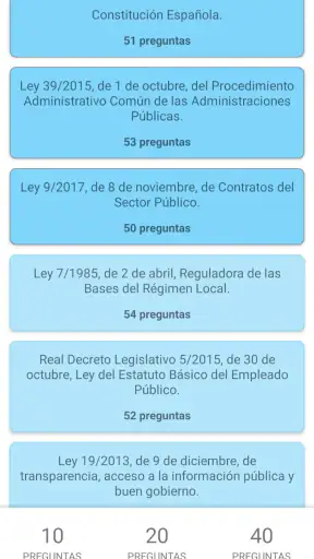 Test de Leyes para oposiciones screenshot