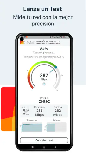 Test Velocidad de la CNMC screenshot