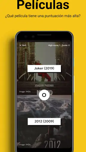The Higher or Lower Game screenshot