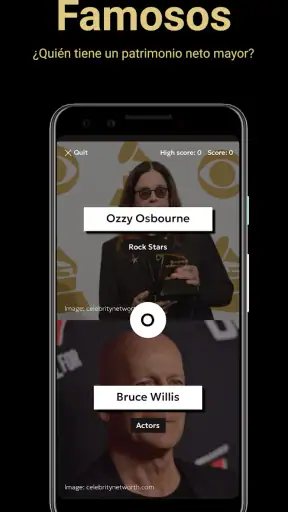 The Higher or Lower Game screenshot