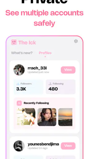 The Ick: Recent Follow Tracker screenshot