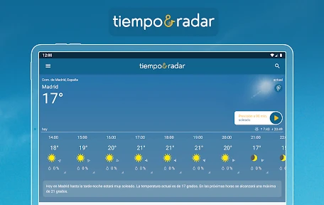Tiempo & Radar: alarma lluvia screenshot
