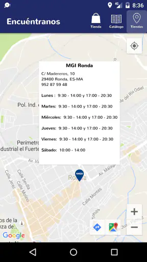Tiendas MGI screenshot