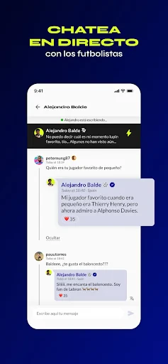 TR - Chatea con Fútbolistas screenshot