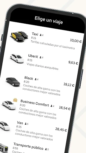 Uber - Viajes en taxi y más screenshot