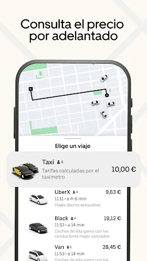 Uber - Viajes en taxi y más screenshot