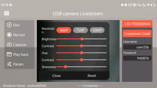 USB Camera Livestream screenshot
