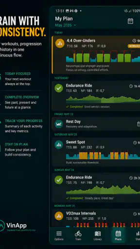 VinApp Cycling Training screenshot
