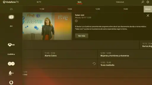 Vodafone TV screenshot