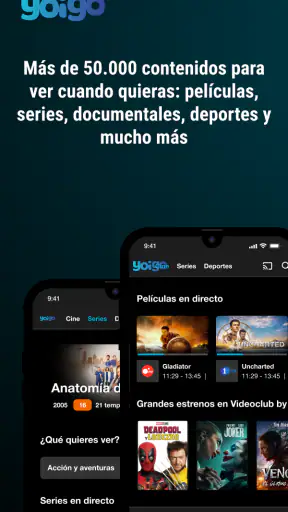 Yoigo TV screenshot
