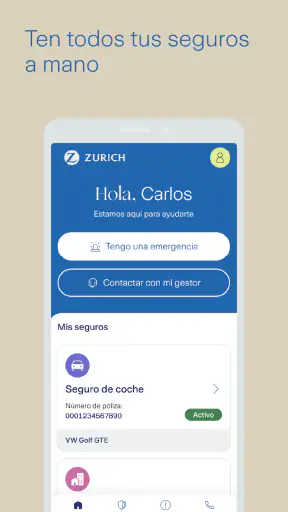 Zurich One Seguros screenshot