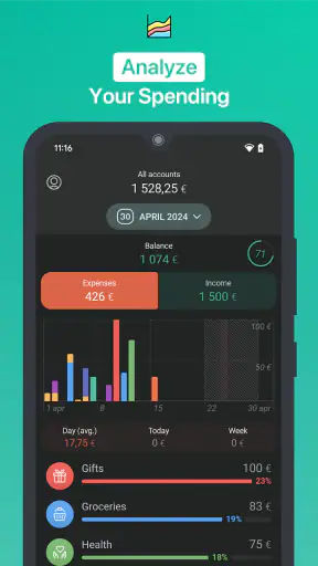 1Money: menojen seuranta screenshot