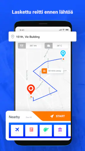 Ääni-GPS ja ajo-ohjeet screenshot