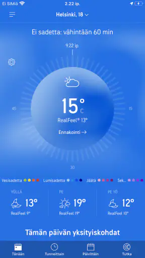 AccuWeather Sääennuste screenshot