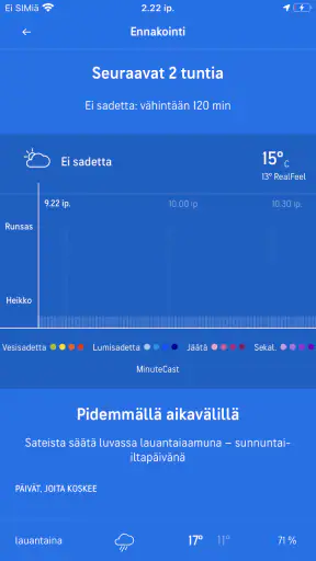 AccuWeather Sääennuste screenshot