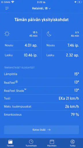 AccuWeather Sääennuste screenshot