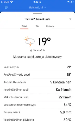 AccuWeather Sääennuste screenshot