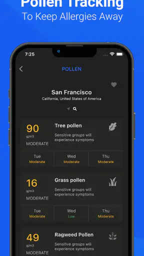 Air Quality & Pollen - AirCare screenshot