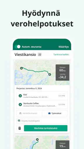 Ajopäiväkirja - Driversnote screenshot