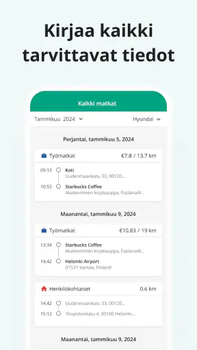 Ajopäiväkirja - Driversnote screenshot