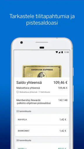 Amex FI screenshot