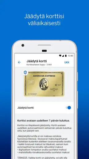 Amex FI screenshot