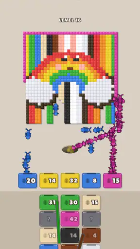 Ants Flow: Pixel Color Puzzle! screenshot