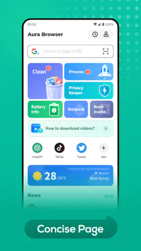 Aura Browser screenshot