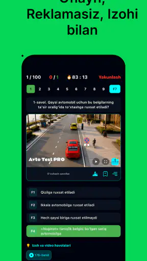 Avto Test PRO AI Yo'l harakati screenshot