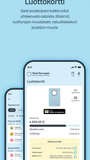 Bank Norwegian screenshot