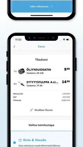 Biltema screenshot