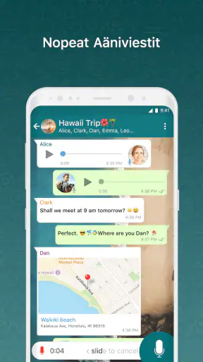 BOTIM - videopuh ja chat screenshot