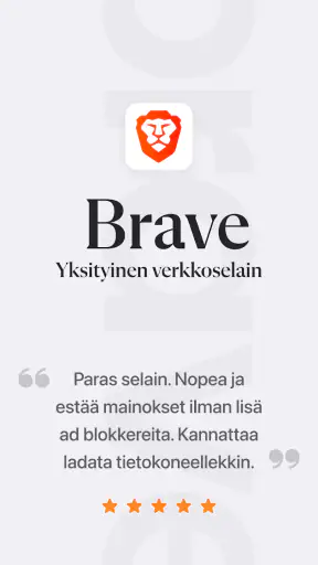 Brave Selain ja Hakukone screenshot