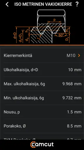 Camcut Machining Handbook screenshot