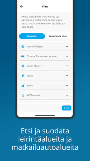 CampingCard ACSI screenshot
