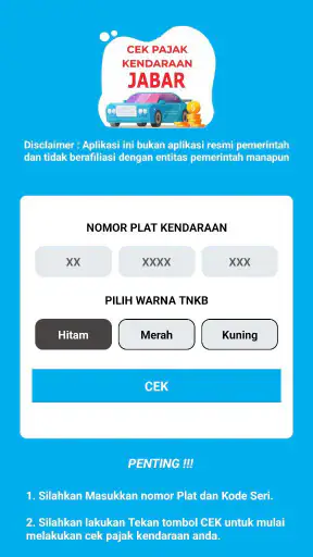Cek Pajak Kendaraan Jabar screenshot