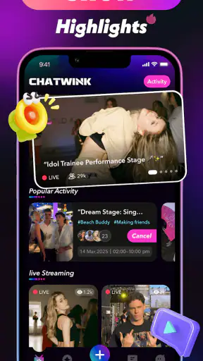 ChatWink：Live Dance Video Chat screenshot