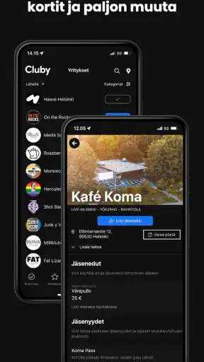 Cluby screenshot