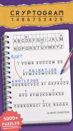 CodeWords Cryptogram Puzzles screenshot