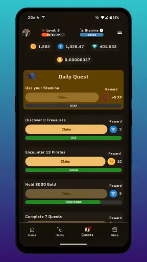 Crypto Treasures Web3 Clicker screenshot