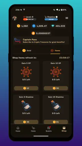 Crypto Treasures Web3 Clicker screenshot